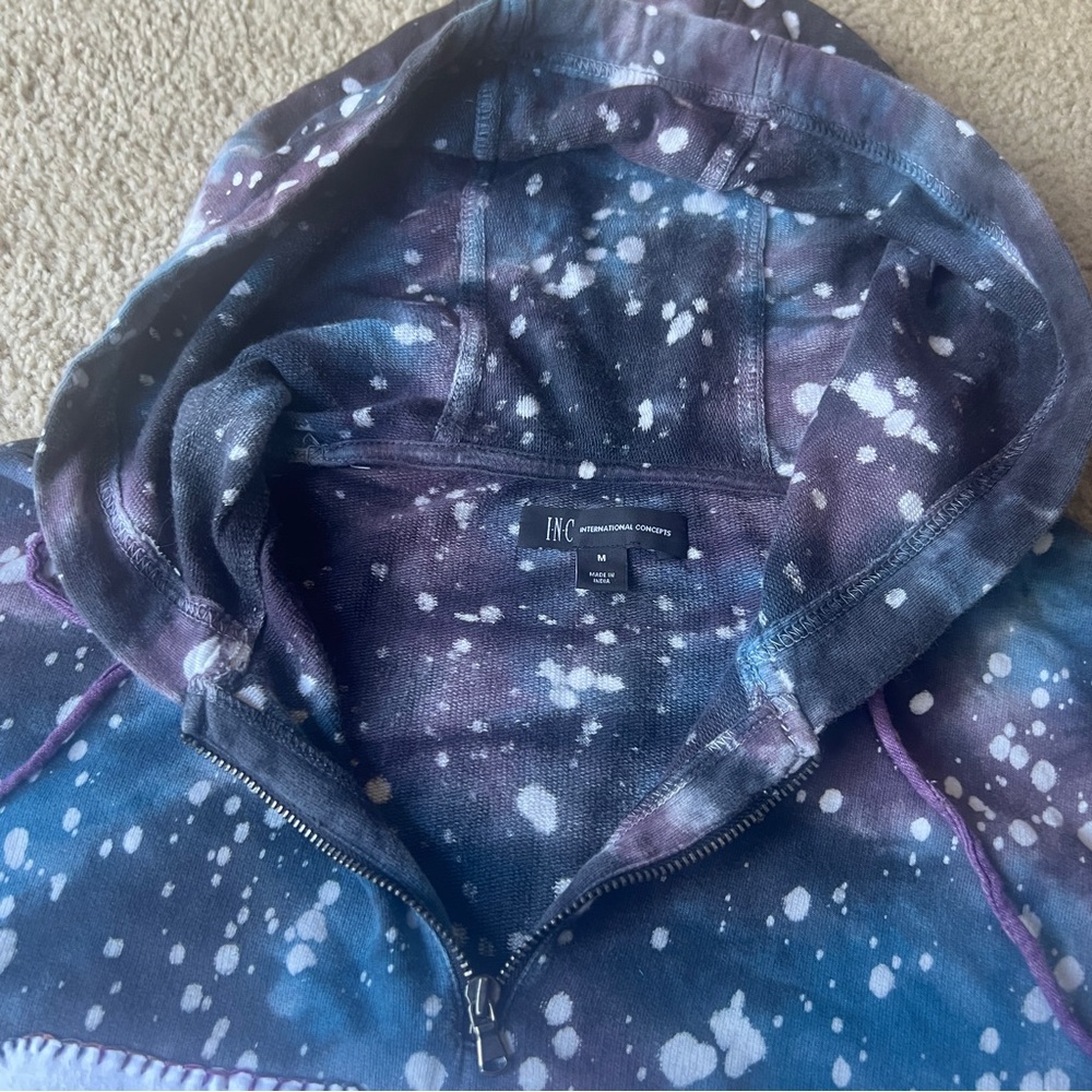 Jimi Hendrix Upcycled Purple Haze Inspired Hoodie Unique 1 of a Kind Tie Dye - Picture 10 of 16